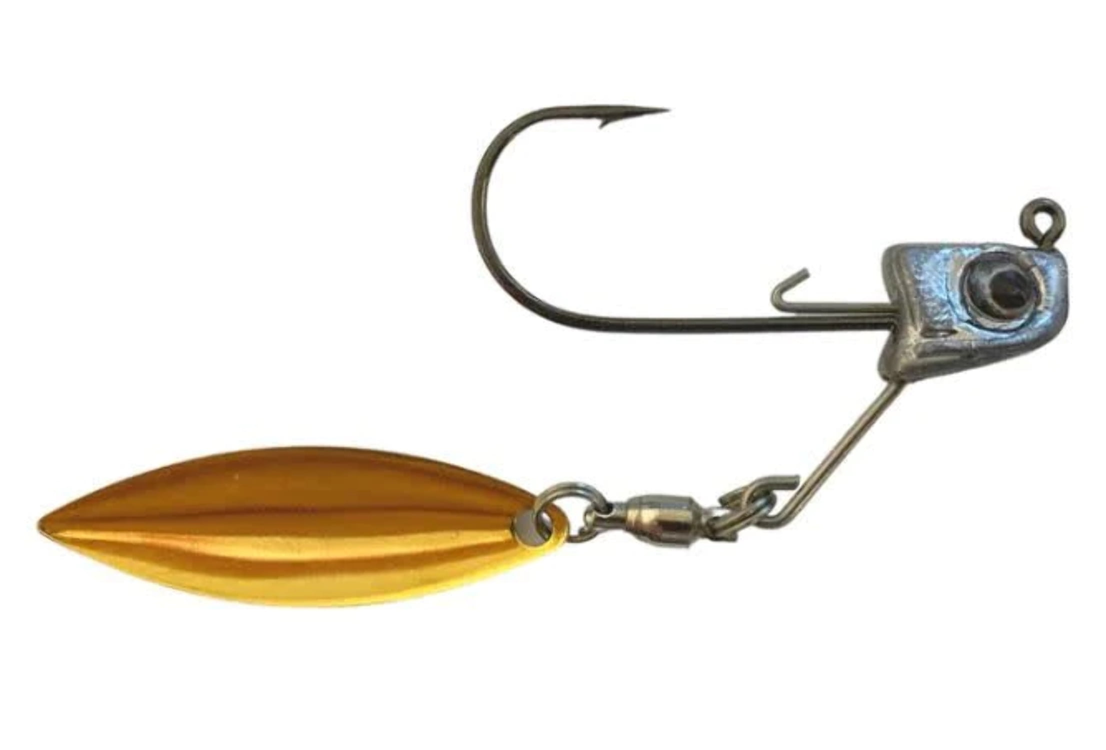 10 Ten 3/8 Underspin Jig 3/0 Hook And #3 Willow Leaf Blade