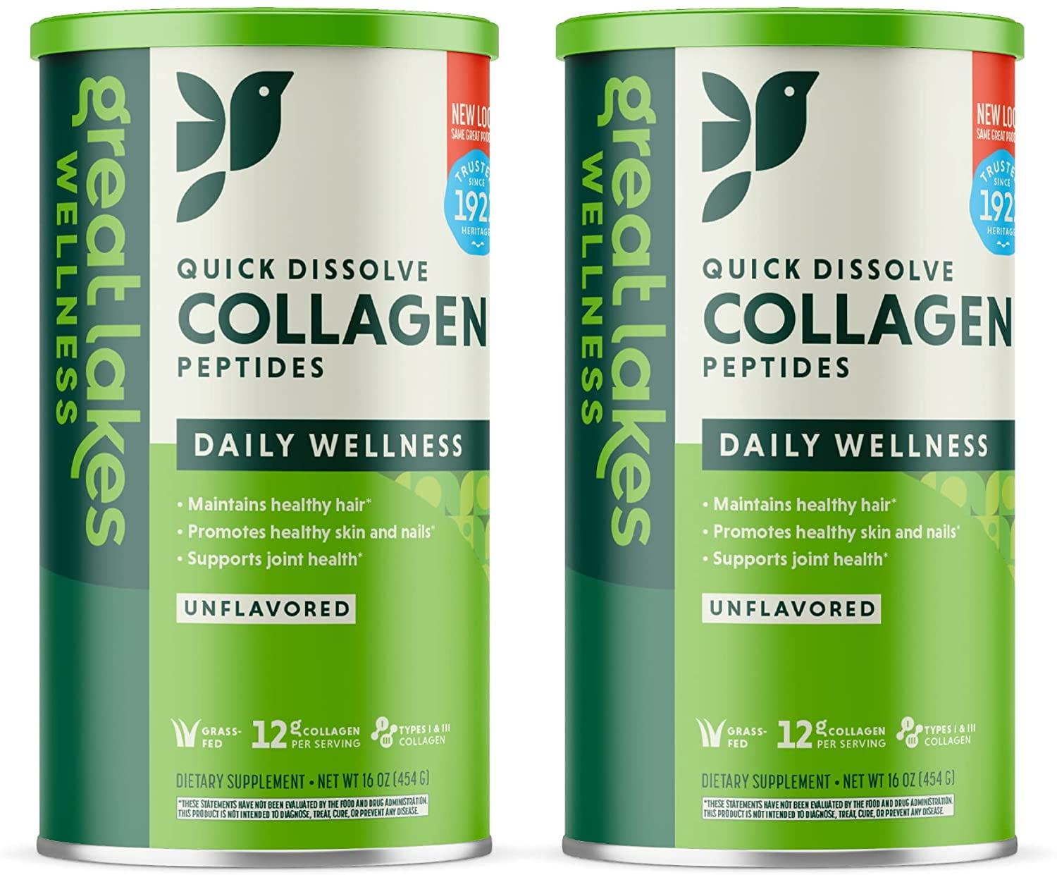 Great Lakes Gelatin, Collagen Hydrolysate, Kosher, 16 oz. 2 Pack