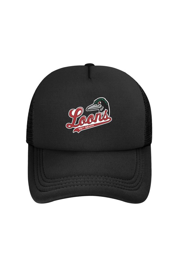 Great Lakes Loons Solid Color Lightweight Adult Mesh Baseball Cap