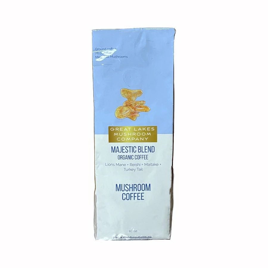 Great Lakes Mushroom Company Majestic Blend Light Roast Organic Mushroom Coffee 10 oz.
