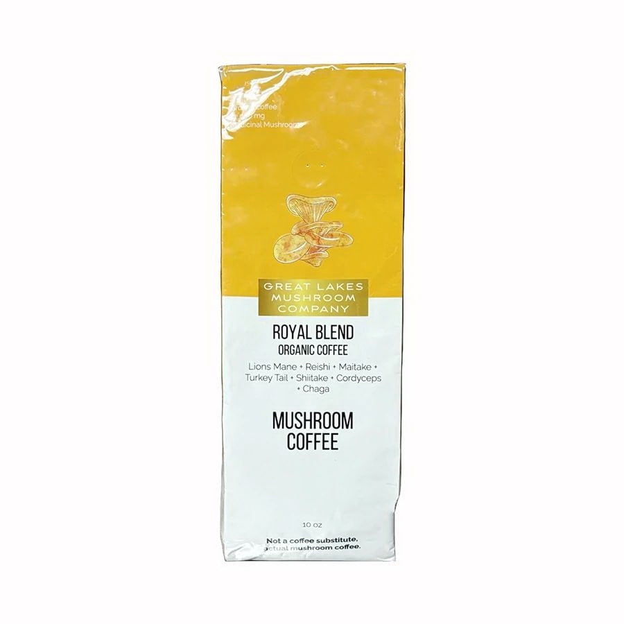 Great Lakes Mushroom Company Royal Blend Light Roast Organic Mushroom Coffee 10 oz.
