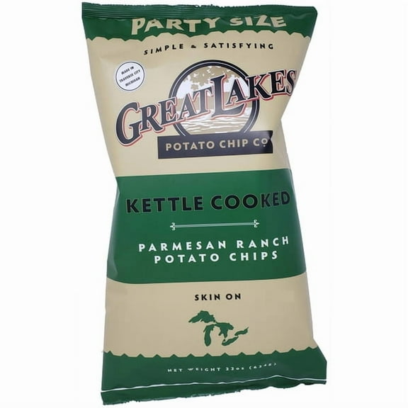 Great Lakes Parmesan Ranch Potato Chips Party Size 22 oz 2 pack