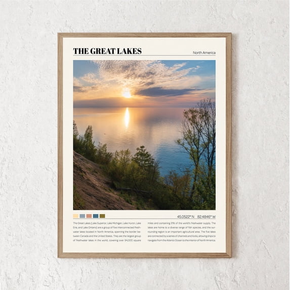Great Lakes Photo Wall Art Print, Living Room, Gallery Wall, Home And ...