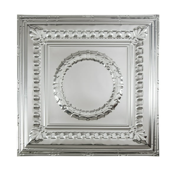 Great Lakes Tin 2ft x 2ft Cleveland Clear Nail-Up Ceiling Tile (5-Pack)