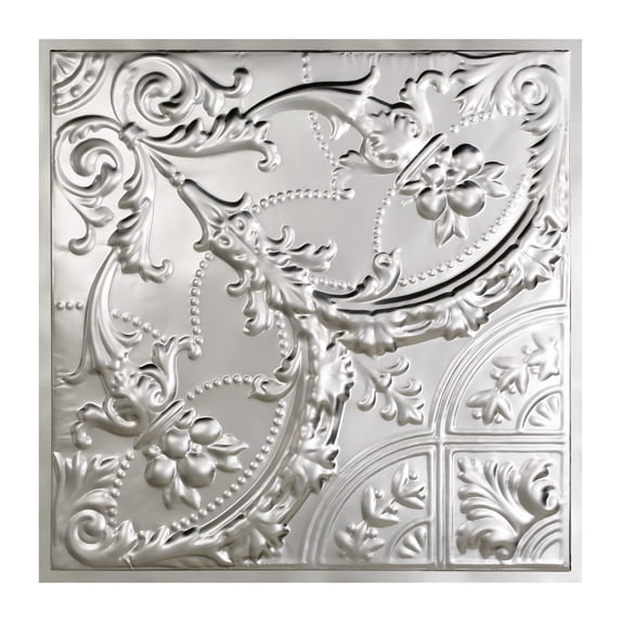 Great Lakes Tin 2ft x 2ft Saginaw Clear Lay-In Ceiling Tile (5-Pack)