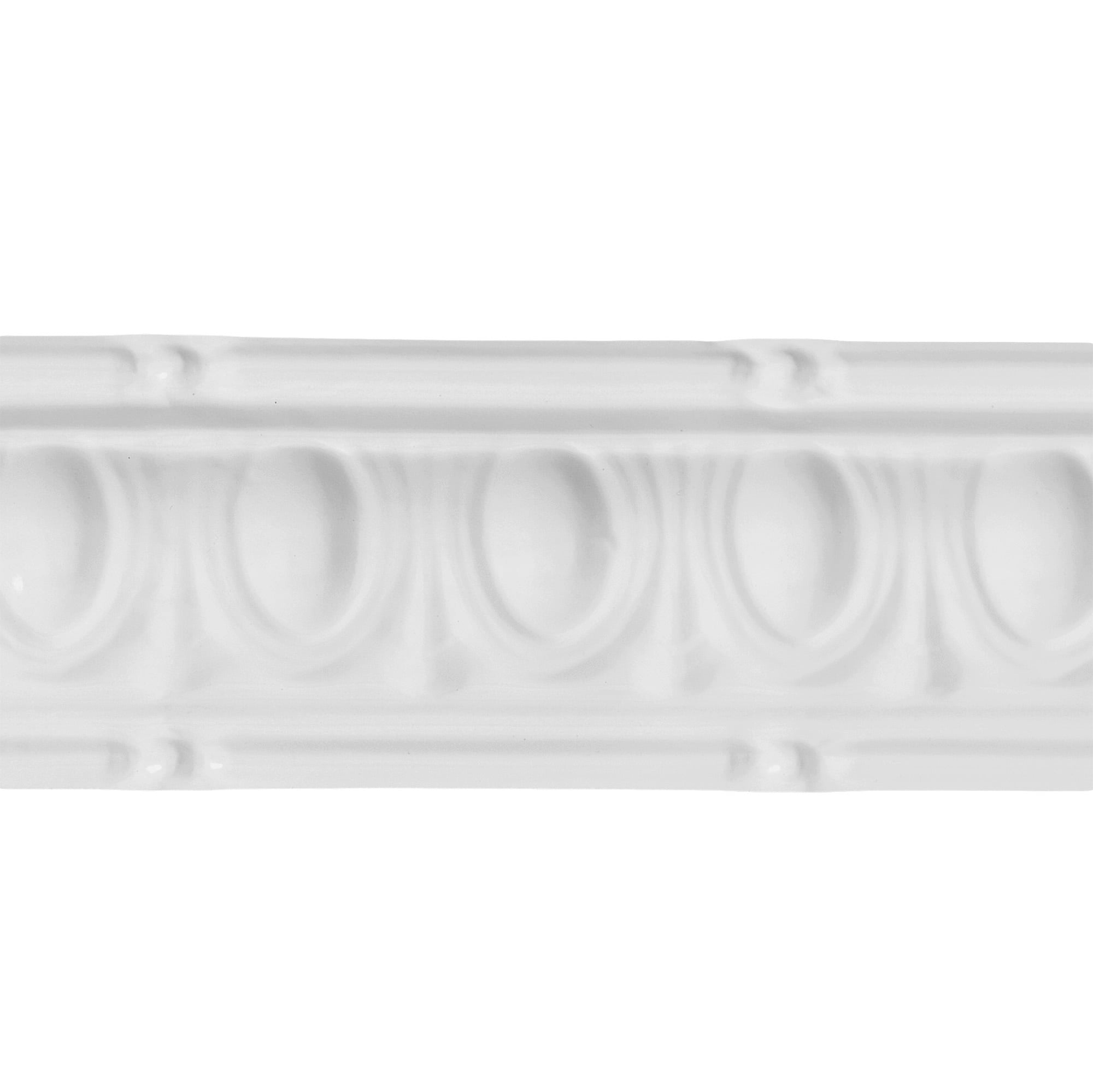 Matte White Tin-Plated Steel Crown Molding Sample