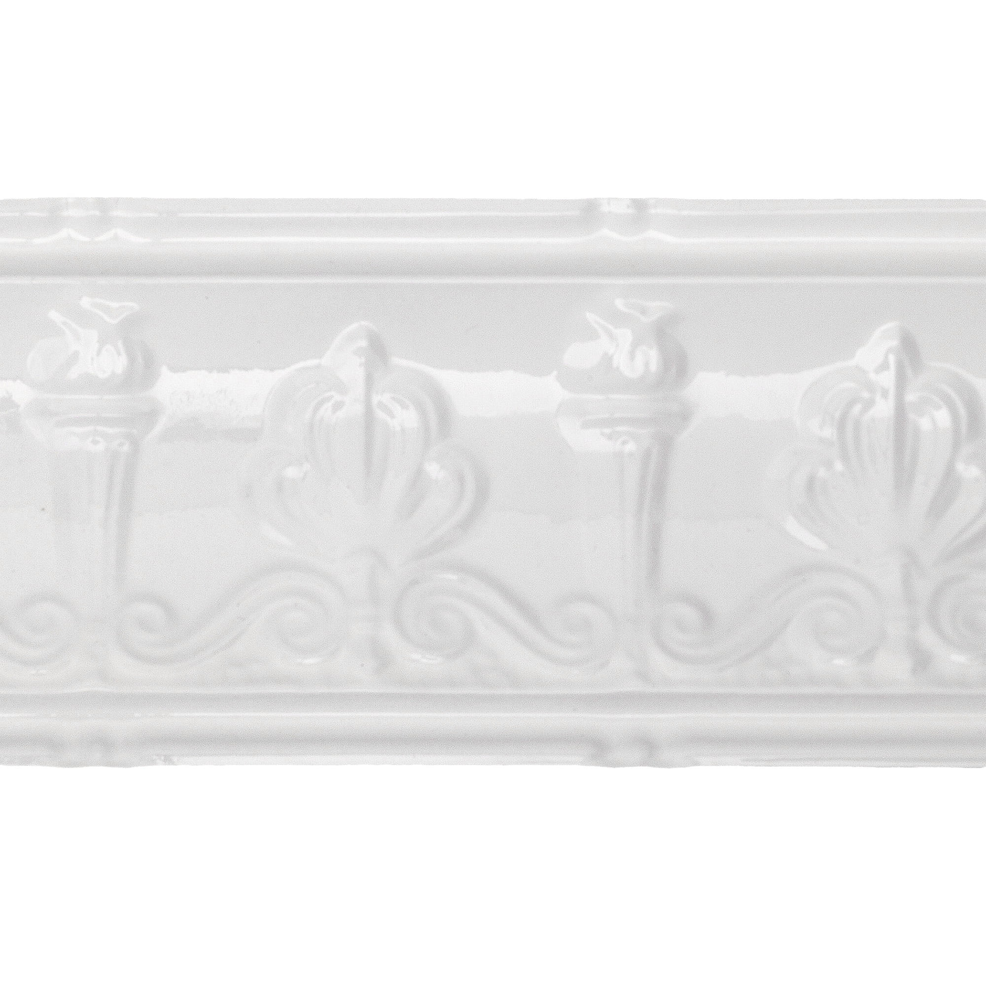 Gloss White Tin-Plated Steel Crown Molding Sample