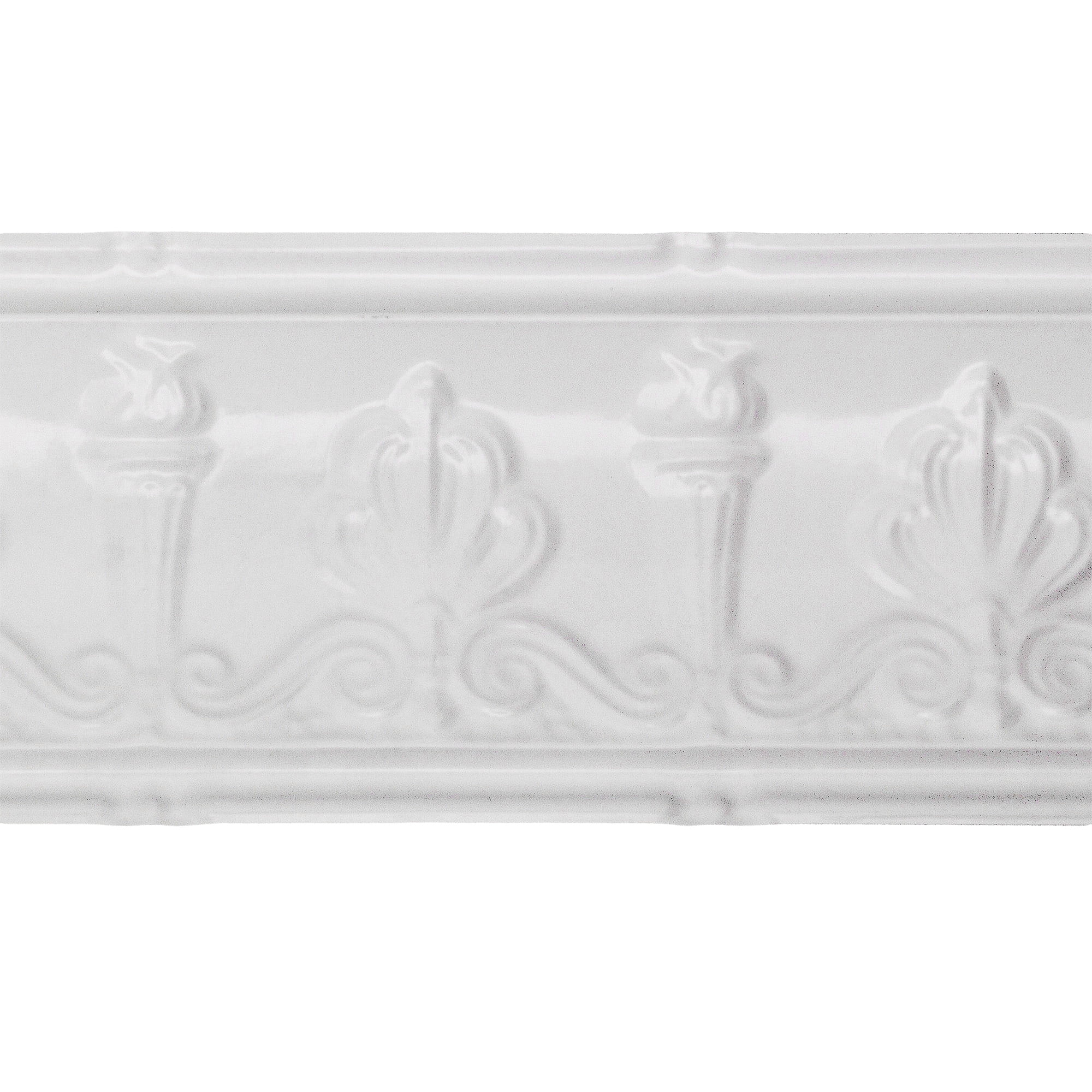 Matte White Tin-Plated Steel Crown Molding Sample