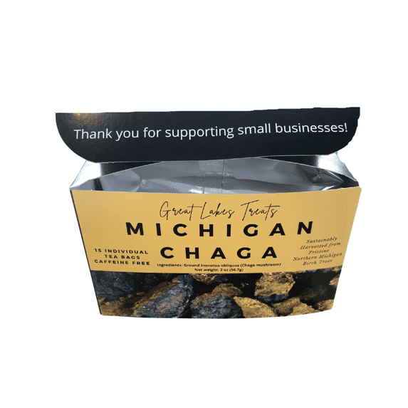 Great Lakes Treats Michigan Boxed Chaga Tea Bags 15ct