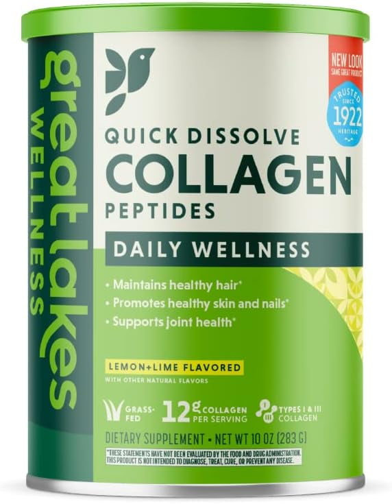 Great Lakes Wellness Collagen Peptides Powder Supplement for Skin Hair
