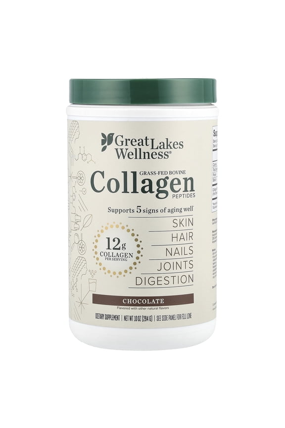 Grass-Fed Bovine Collagen Peptides, Chocolate, 10 oz (284 g)