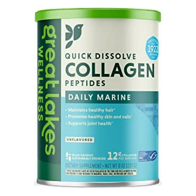 Great Lakes Wellness Marine Collagen Peptides - Unflavored - Skin Hair 