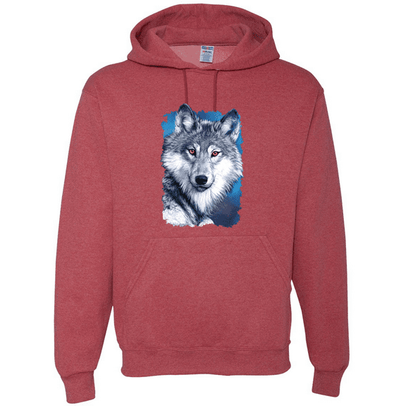 Great Lakes Wolf Animal Lover Graphic Hoodie Sweatshirt