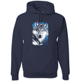 thumbnail image 1 of Great Lakes Wolf Animal Lover Graphic Hoodie Sweatshirt, 1 of 1