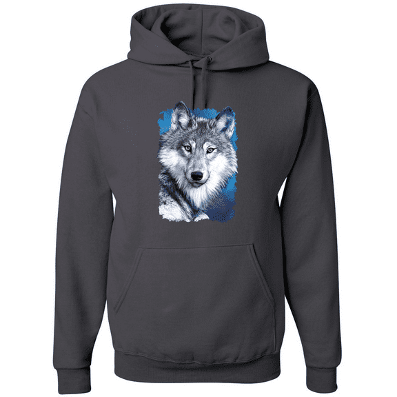 Great Lakes Wolf Animal Lover Graphic Hoodie Sweatshirt
