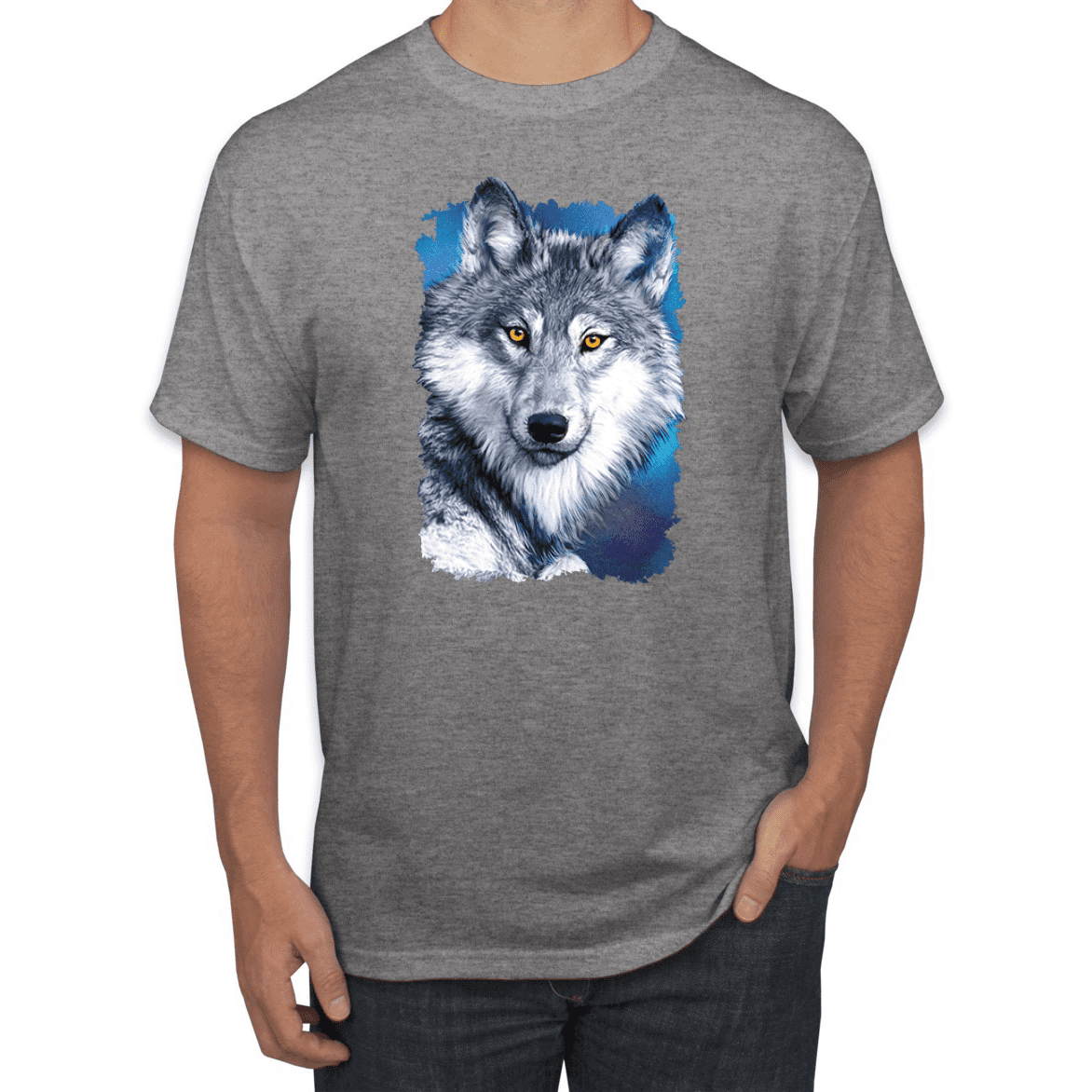 Great Lakes Wolf Animal Lover Graphic T-Shirt - Walmart.com
