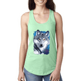 thumbnail image 1 of Great Lakes Wolf Animal Lover Ladies Racerback Tank Top, 1 of 1