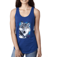thumbnail image 1 of Great Lakes Wolf Animal Lover Ladies Racerback Tank Top, 1 of 1