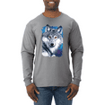 thumbnail image 1 of Great Lakes Wolf Animal Lover Mens Long Sleeve Shirt, 1 of 1