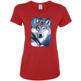 thumbnail image 1 of Great Lakes Wolf Animal Lover Womens Graphic T-Shirt, 1 of 1