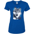 thumbnail image 1 of Great Lakes Wolf Animal Lover Womens Graphic T-Shirt, 1 of 1