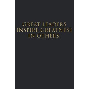 Pre-Owned Great Leaders Inspire Greatness in Others. Lined Notebook (Glossy Gold Text): Gifts for Bosses Paperback