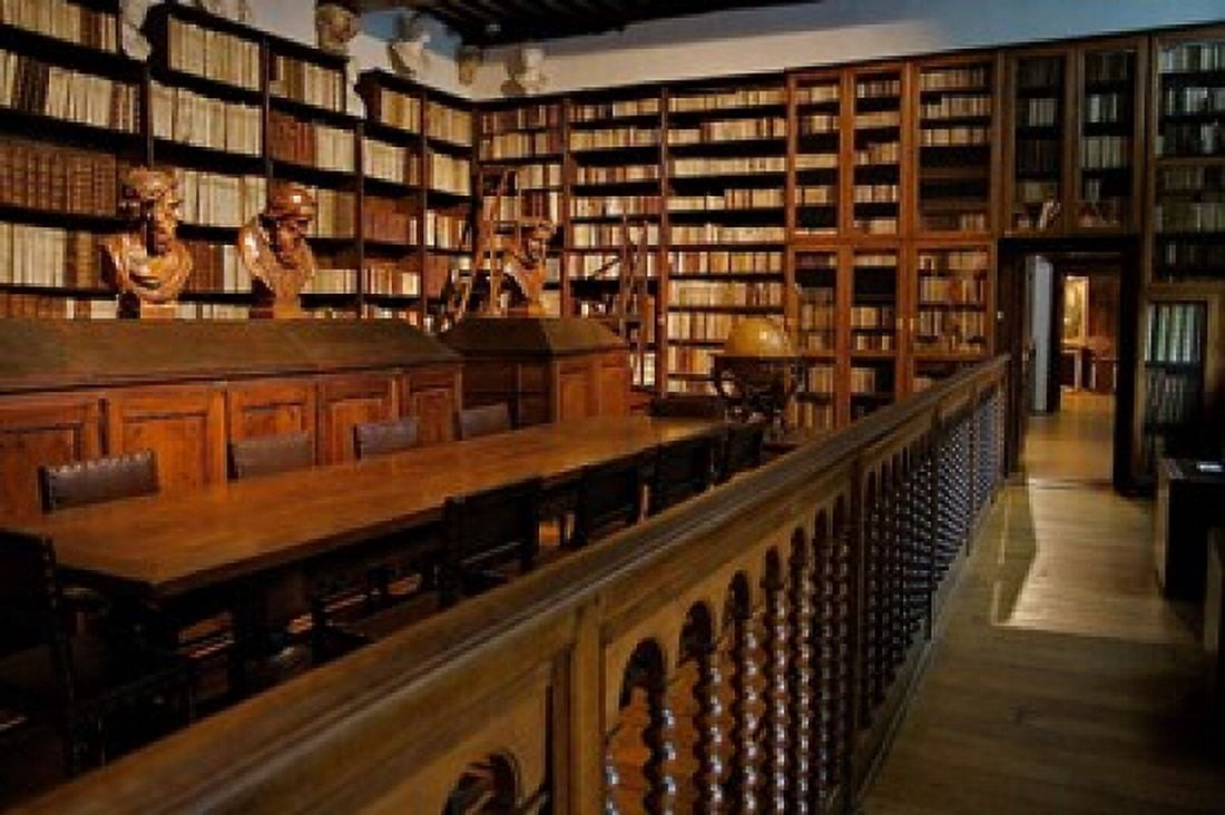 Great Library Plantin-Moretus Museum Canvas Art - Susan Pease DanitaDelimont (26 x 17)