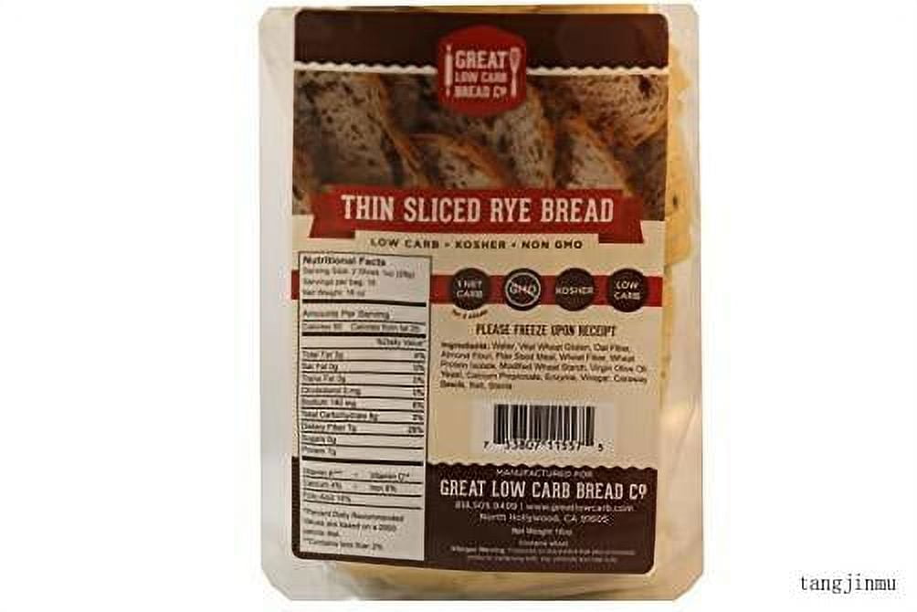 Great Low Carb Thin Slice Rye Bread 16 Oz Loaf Pack Of 4 Keto