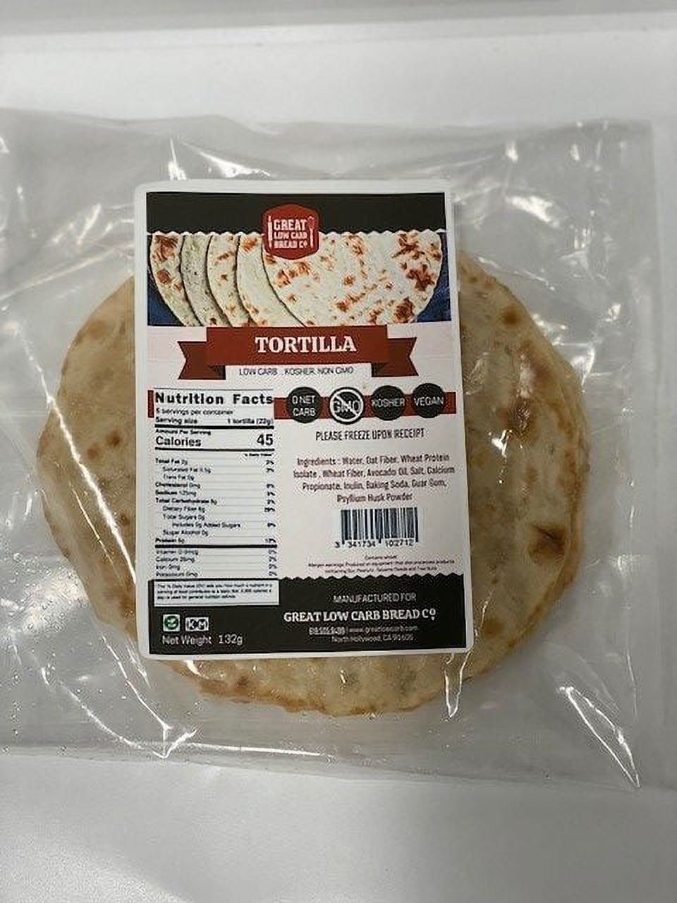 Great Low Carb Tortillas 0 Carbs! pack of 6