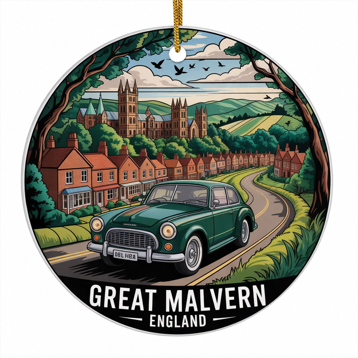 Great Malvern Travel Holiday Ornament,