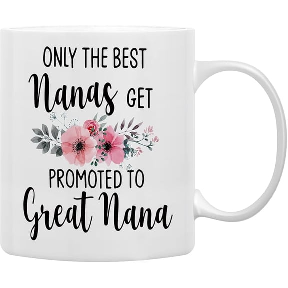 Great Meme Gifts Mug, Great Grandma Gifts, Great Meme to Be Gift Coffee Mug, Pregnancy Announcement Gift for Memes New Great Grandma GreatMeme, Promoted to GreatMeme CoffeeCup Ceramic 11oz
