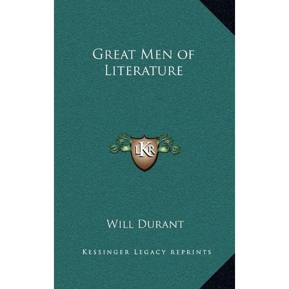 Great Men of Literature Hardcover 1163205869 9781163205860 Will Durant