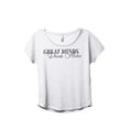 thumbnail image 1 of Great Minds Drink Alike Women's Fashion Slouchy Dolman T-Shirt Tee Heather White 3X-Large, 1 of 4