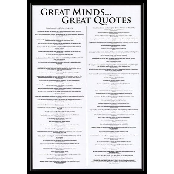 Great Minds - Great Quotes Laminated & Framed Poster (24 x 36)