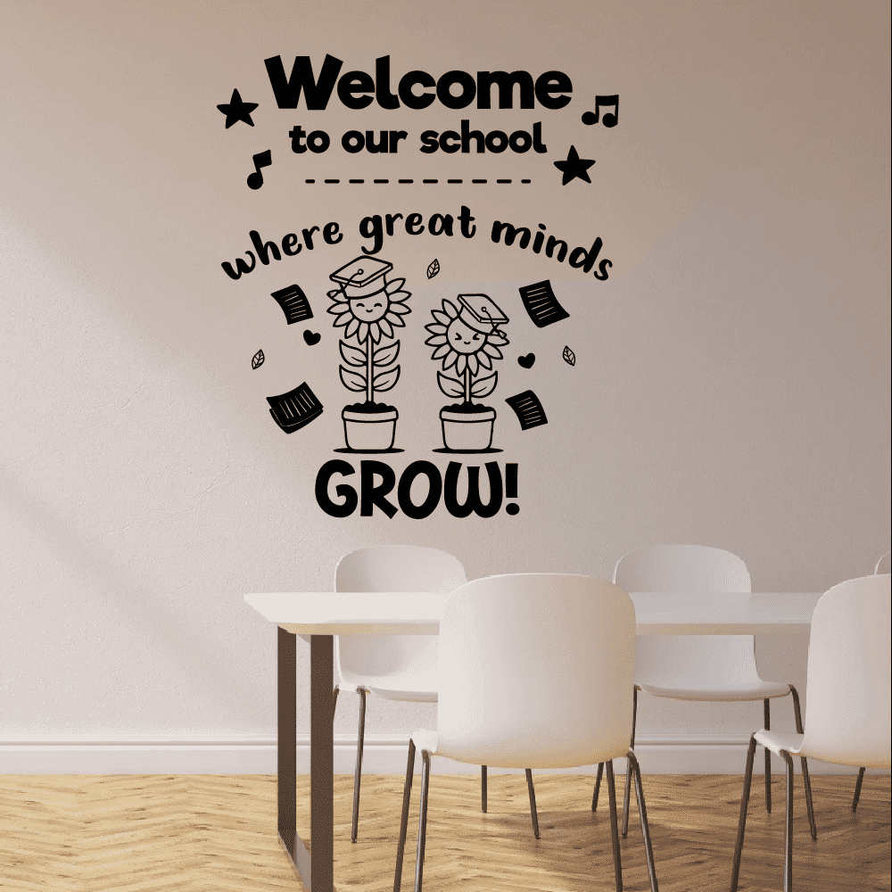 Great Minds Grow Classroom Wall Decals Stickers Education Educational
