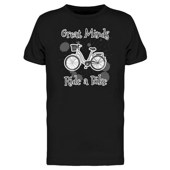 Great Minds Ride A Bike Design T-Shirt Men -Image by Shutterstock, Male Large