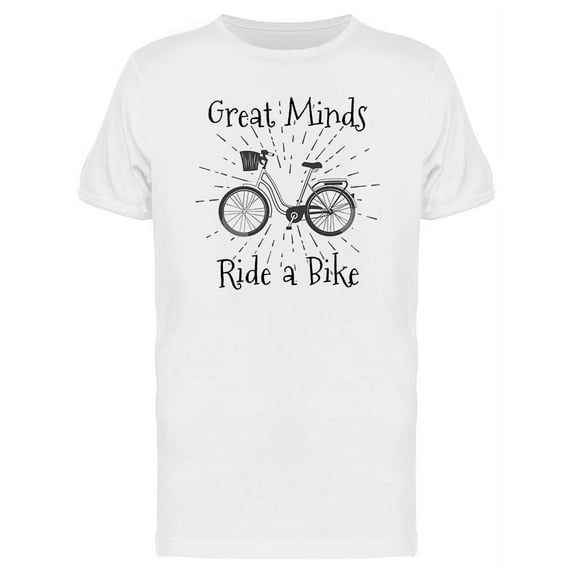 Great Minds Ride A Bike Design T-Shirt Men -Image by Shutterstock, Male Small