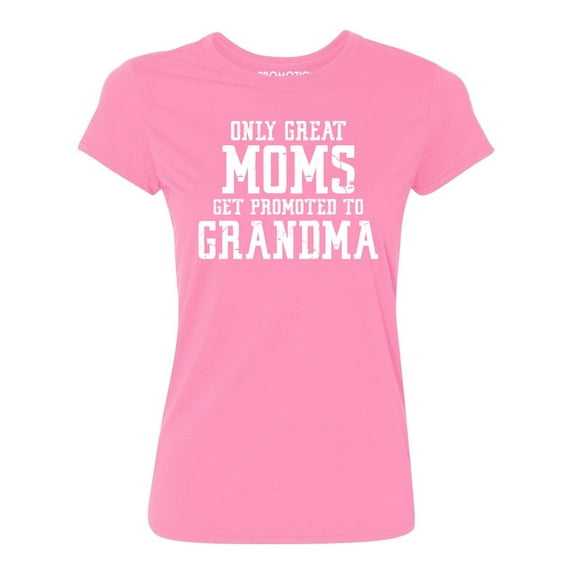 Great Mom Promoted To Grandma Women's T-shirt, Azalea Pink, M