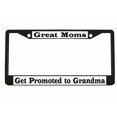 thumbnail image 1 of Great Moms GET Promoted to Grandma Style Metal License Plate Frame Personalized/Car Accessories Car Tag Holder Cover (Black/White/Black), 1 of 2