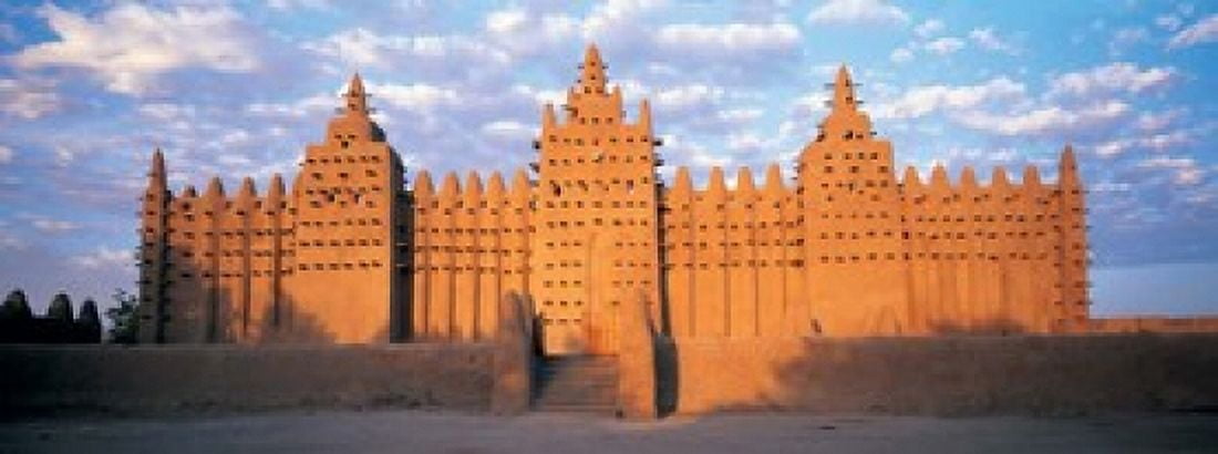 Great Mosque Of Djenne Mali Africa Canvas Art - Panoramic Images (15 x 6)