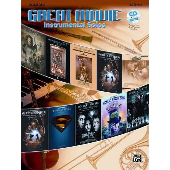 Great Movie Instrumental Solos: Trombone, Book CD