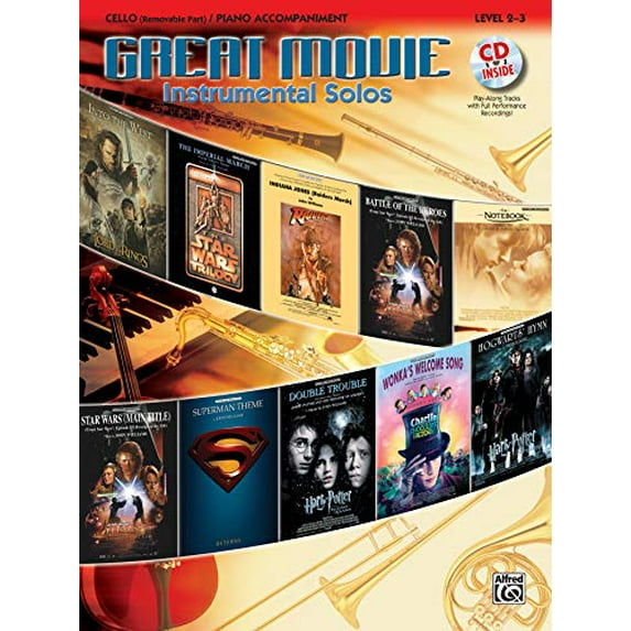 Great Movie Instrumental Solos for Strings: Cello (includes pull-out string Part)