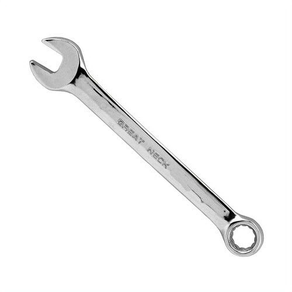 GreatNeck 8mm Combination Wrench - Drop Forged Steel, Chrome Plated, Open & Box End