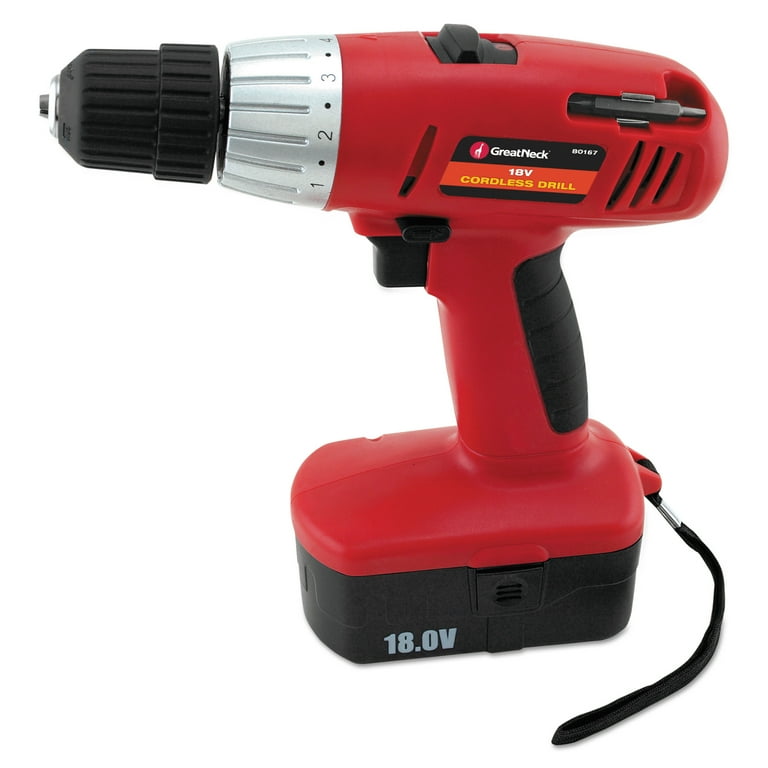 Great Neck 18 Volt 2 Speed Cordless Drill 3 8 Keyless Chuck 80167