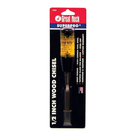 Great Neck Professional Quality 1/2 in. W Carbon Steel Wood Chisel 1 pk