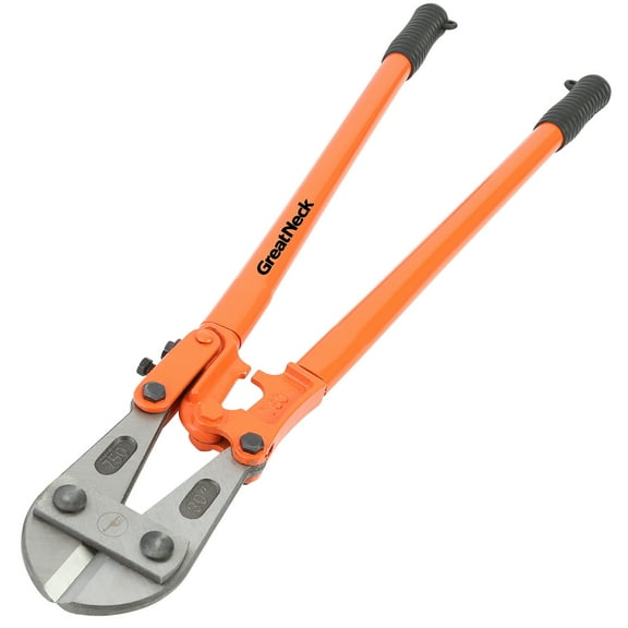 GreatNeck Steel Bolt Cutters, Orange, 30 inch