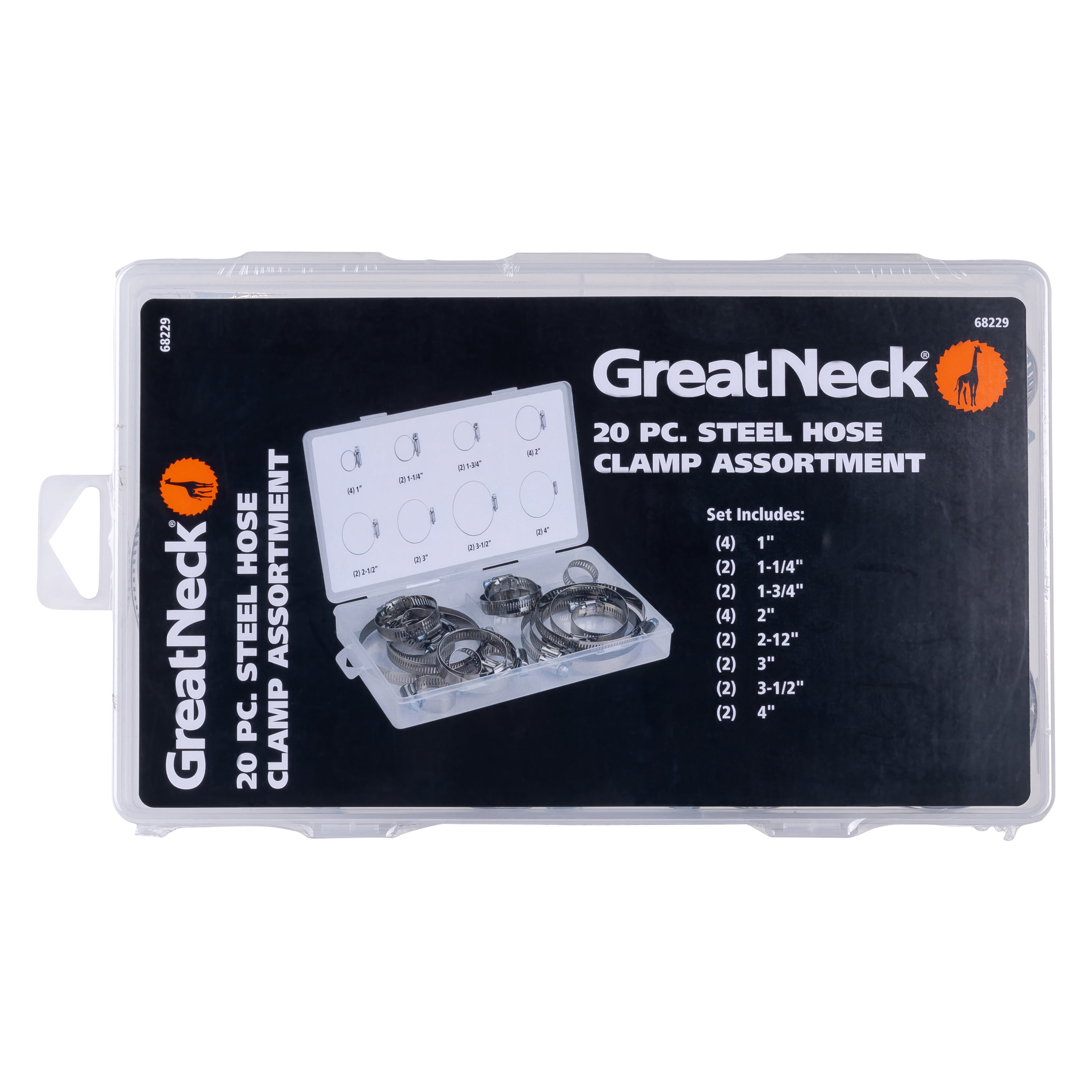Great Neck Tools Steel Hose Clamp Assortment, 20 Piece Set