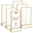 thumbnail image 1 of Great Northern Popcorn 5x7 Picture Frame 6-Pack for Table Numbers, Gold, 1 of 11