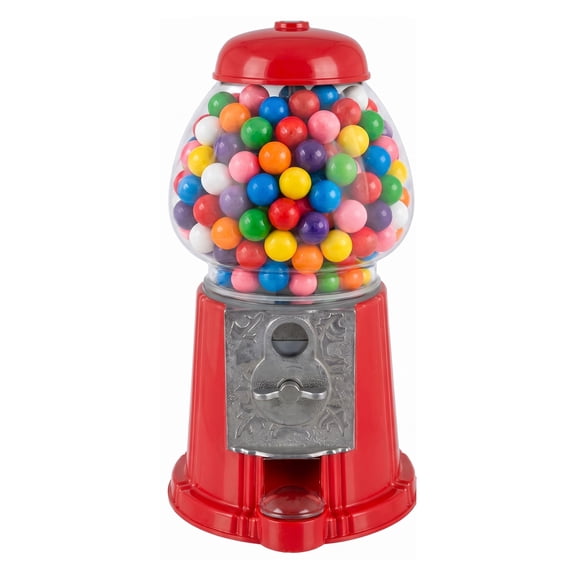 Great Northern Popcorn 11-Inch Coin-Operated Mini Gumball Machine (Red)