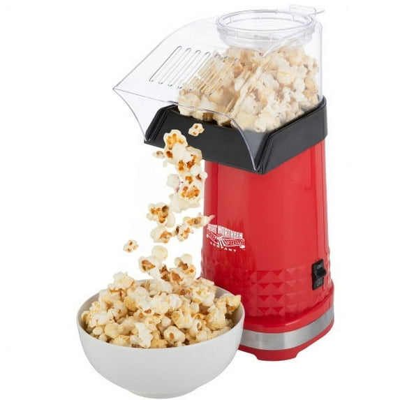 Great Northern Popcorn 1200W Oil-Free Air Popper Popcorn Machine, Red